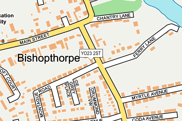 YO23 2ST map - OS OpenMap – Local (Ordnance Survey)