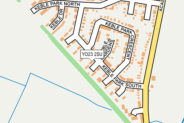 YO23 2SU map - OS OpenMap – Local (Ordnance Survey)