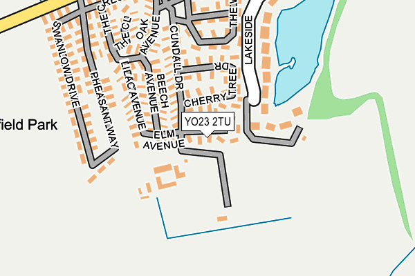 YO23 2TU map - OS OpenMap – Local (Ordnance Survey)