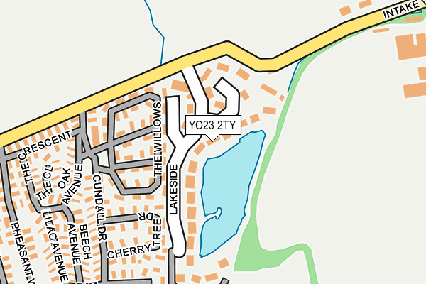 YO23 2TY map - OS OpenMap – Local (Ordnance Survey)