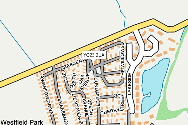 YO23 2UA map - OS OpenMap – Local (Ordnance Survey)