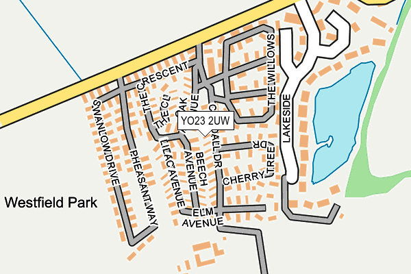 YO23 2UW map - OS OpenMap – Local (Ordnance Survey)