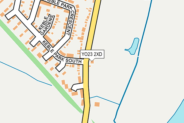 YO23 2XD map - OS OpenMap – Local (Ordnance Survey)