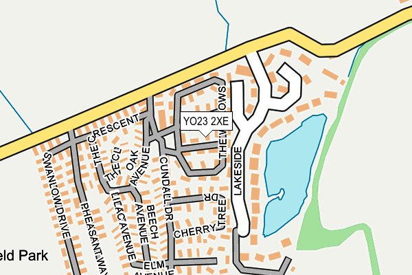 YO23 2XE map - OS OpenMap – Local (Ordnance Survey)