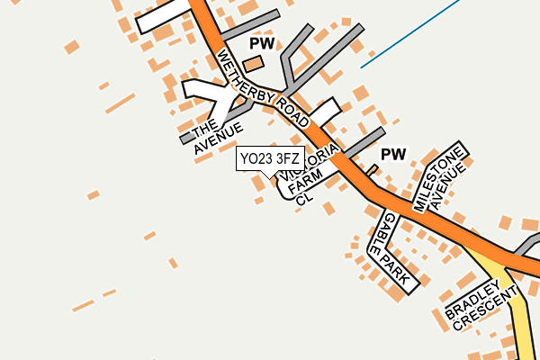 YO23 3FZ map - OS OpenMap – Local (Ordnance Survey)
