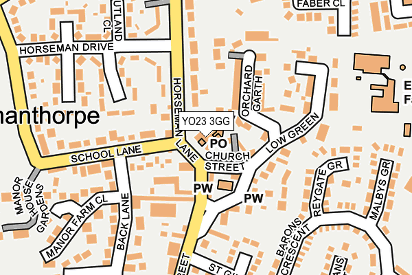 YO23 3GG map - OS OpenMap – Local (Ordnance Survey)