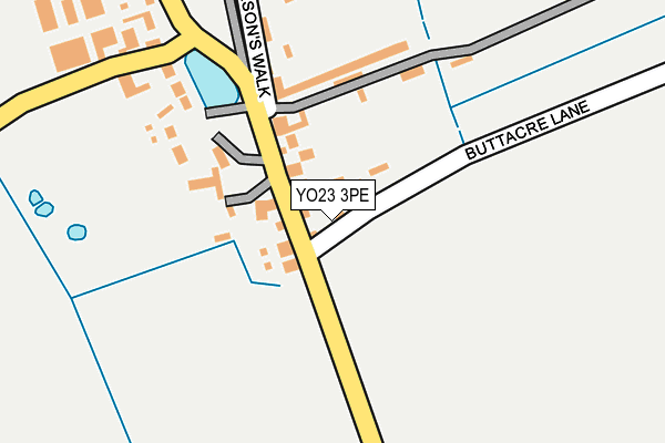 YO23 3PE map - OS OpenMap – Local (Ordnance Survey)
