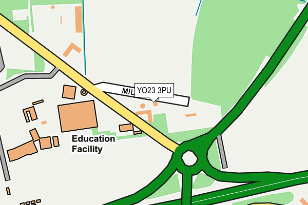 YO23 3PU map - OS OpenMap – Local (Ordnance Survey)