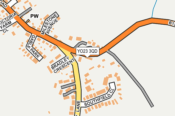 YO23 3QD map - OS OpenMap – Local (Ordnance Survey)