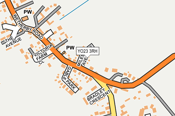 YO23 3RH map - OS OpenMap – Local (Ordnance Survey)