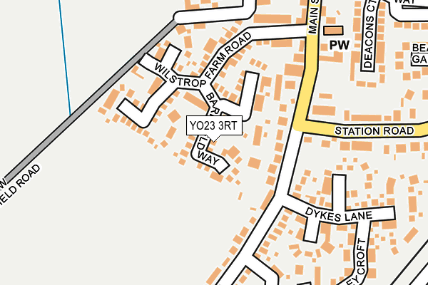 YO23 3RT map - OS OpenMap – Local (Ordnance Survey)