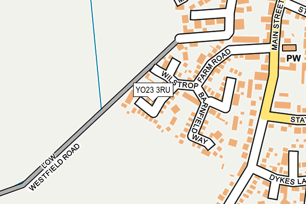 YO23 3RU map - OS OpenMap – Local (Ordnance Survey)
