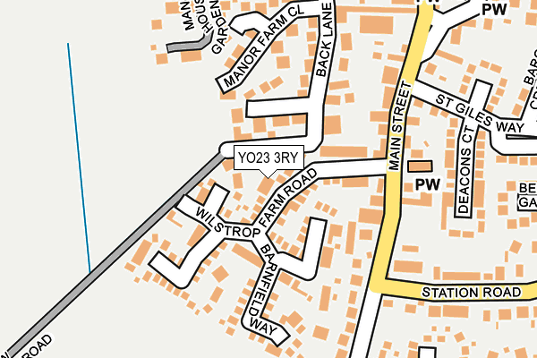 YO23 3RY map - OS OpenMap – Local (Ordnance Survey)