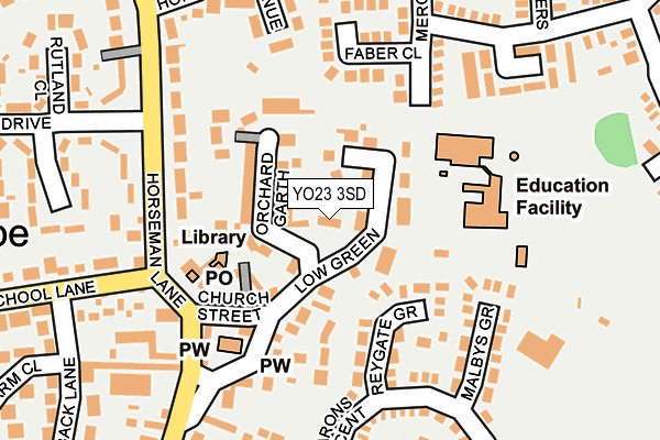 YO23 3SD map - OS OpenMap – Local (Ordnance Survey)