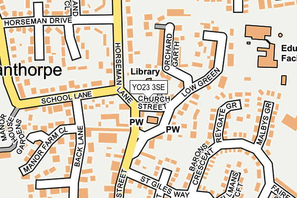 YO23 3SE map - OS OpenMap – Local (Ordnance Survey)
