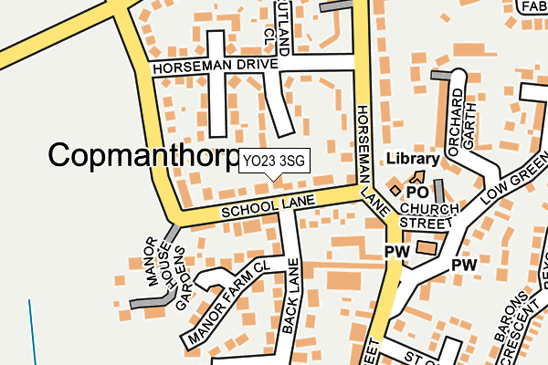 YO23 3SG map - OS OpenMap – Local (Ordnance Survey)