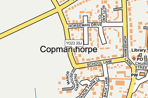 YO23 3SJ map - OS OpenMap – Local (Ordnance Survey)
