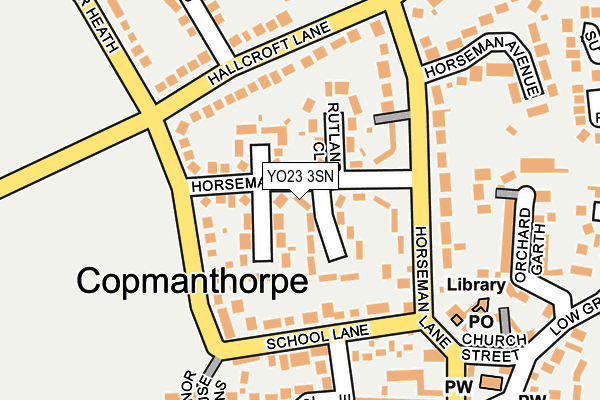 YO23 3SN map - OS OpenMap – Local (Ordnance Survey)