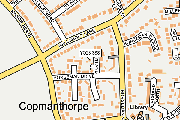 YO23 3SS map - OS OpenMap – Local (Ordnance Survey)