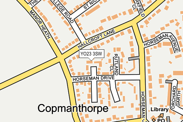 YO23 3SW map - OS OpenMap – Local (Ordnance Survey)