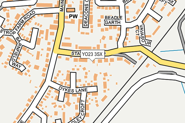 YO23 3SX map - OS OpenMap – Local (Ordnance Survey)