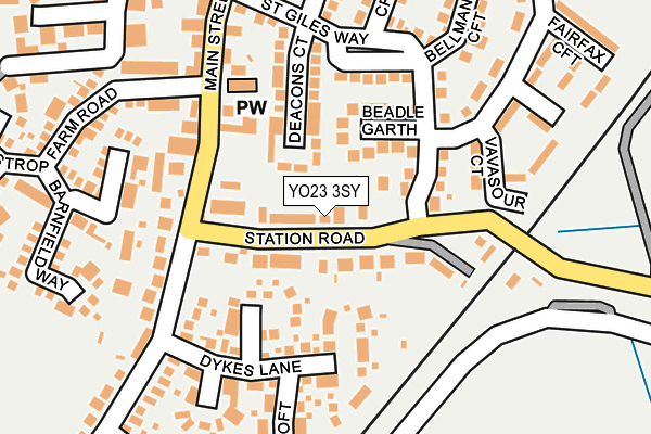 YO23 3SY map - OS OpenMap – Local (Ordnance Survey)