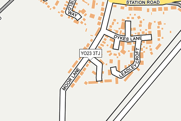 YO23 3TJ map - OS OpenMap – Local (Ordnance Survey)