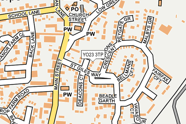YO23 3TP map - OS OpenMap – Local (Ordnance Survey)