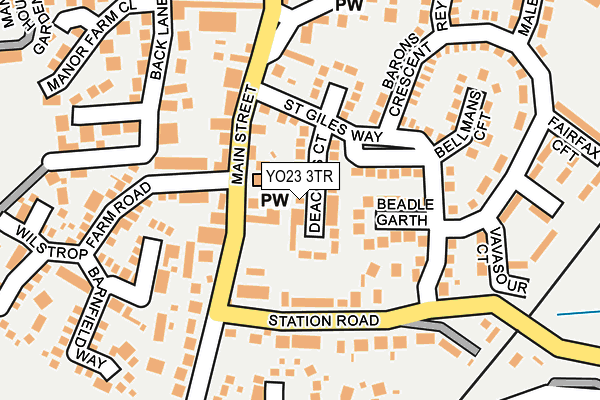 YO23 3TR map - OS OpenMap – Local (Ordnance Survey)