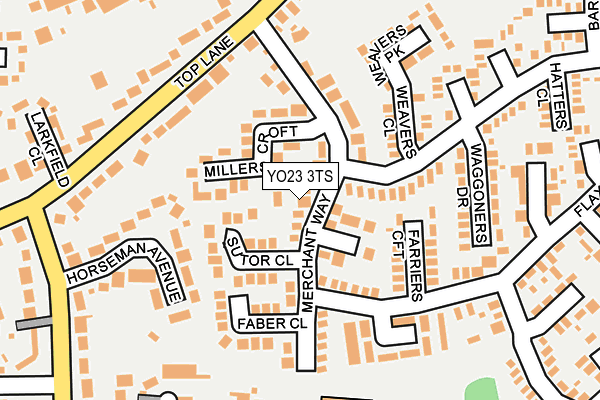 YO23 3TS map - OS OpenMap – Local (Ordnance Survey)