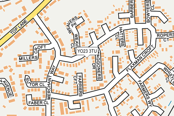 YO23 3TU map - OS OpenMap – Local (Ordnance Survey)