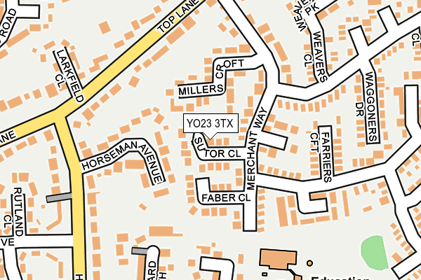 YO23 3TX map - OS OpenMap – Local (Ordnance Survey)