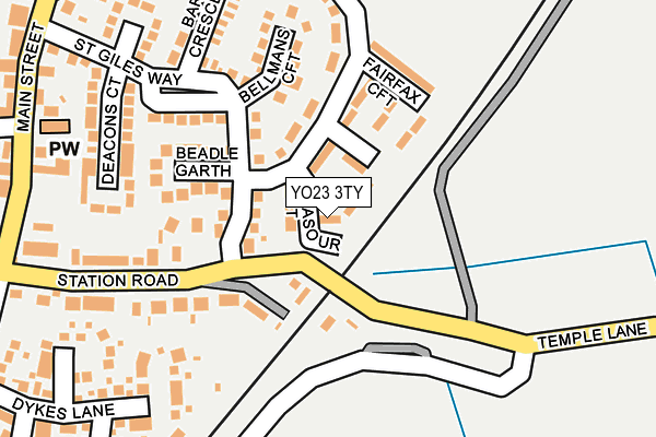 YO23 3TY map - OS OpenMap – Local (Ordnance Survey)