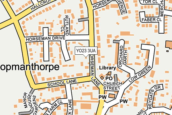 YO23 3UA map - OS OpenMap – Local (Ordnance Survey)