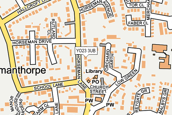 YO23 3UB map - OS OpenMap – Local (Ordnance Survey)