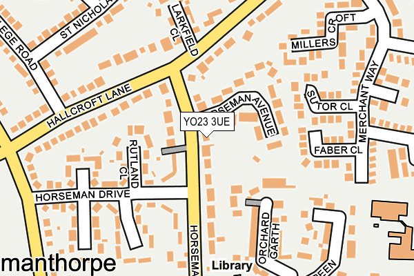 YO23 3UE map - OS OpenMap – Local (Ordnance Survey)