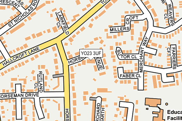 YO23 3UF map - OS OpenMap – Local (Ordnance Survey)