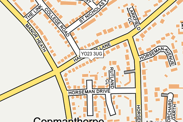 YO23 3UG map - OS OpenMap – Local (Ordnance Survey)