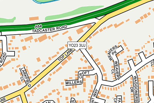 YO23 3UJ map - OS OpenMap – Local (Ordnance Survey)
