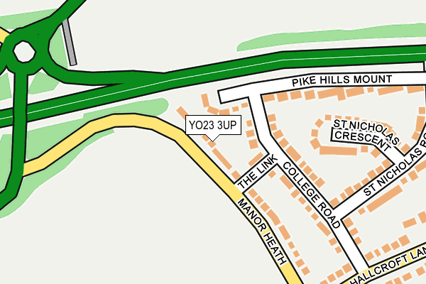 YO23 3UP map - OS OpenMap – Local (Ordnance Survey)