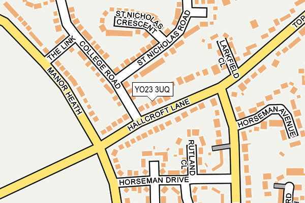 YO23 3UQ map - OS OpenMap – Local (Ordnance Survey)
