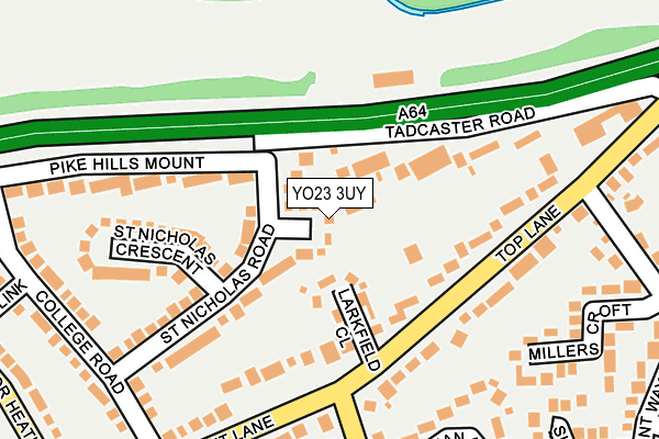 YO23 3UY map - OS OpenMap – Local (Ordnance Survey)