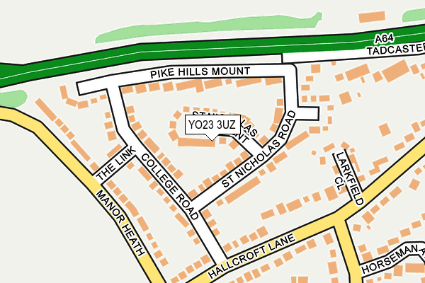 YO23 3UZ map - OS OpenMap – Local (Ordnance Survey)