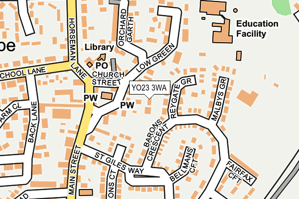 YO23 3WA map - OS OpenMap – Local (Ordnance Survey)
