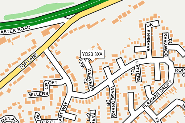 YO23 3XA map - OS OpenMap – Local (Ordnance Survey)