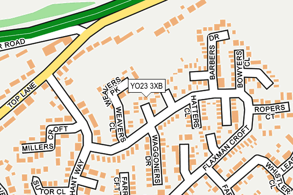 YO23 3XB map - OS OpenMap – Local (Ordnance Survey)