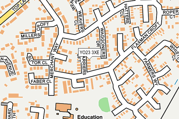 YO23 3XE map - OS OpenMap – Local (Ordnance Survey)