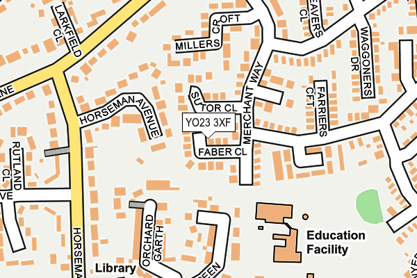 YO23 3XF map - OS OpenMap – Local (Ordnance Survey)
