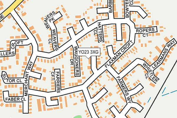 YO23 3XG map - OS OpenMap – Local (Ordnance Survey)