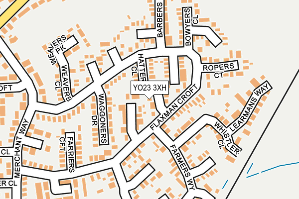 YO23 3XH map - OS OpenMap – Local (Ordnance Survey)